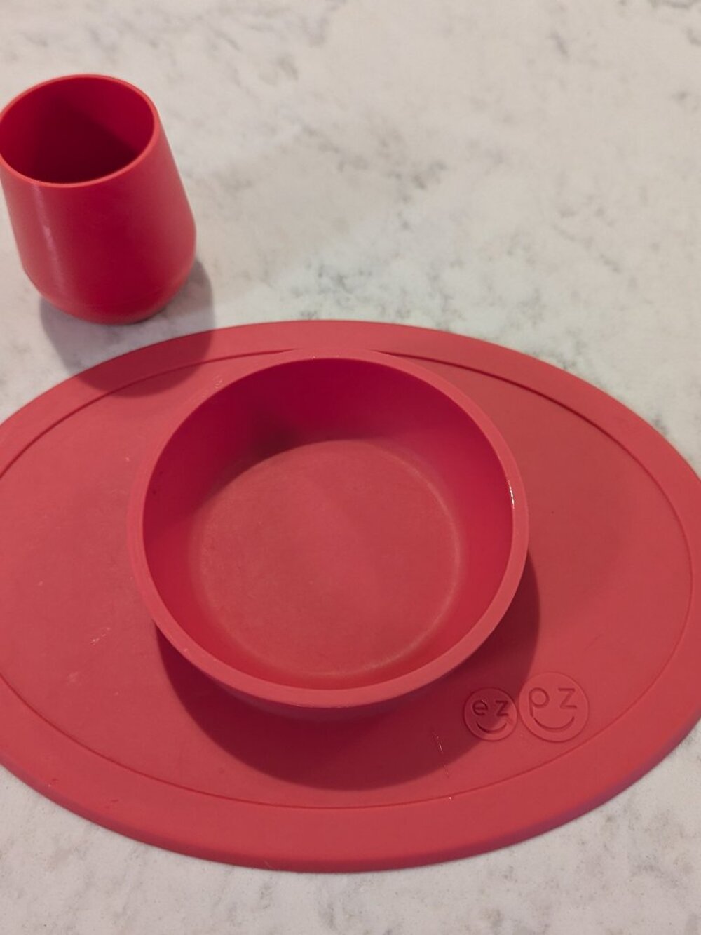 EZPZ First Foods Set high chair plate / bowl / spoon / open cup for Babies 6m